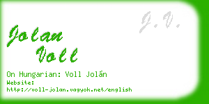 jolan voll business card